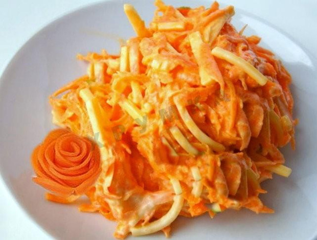 Салат из моркови с чесноком  - простой рецепт для диабетиков